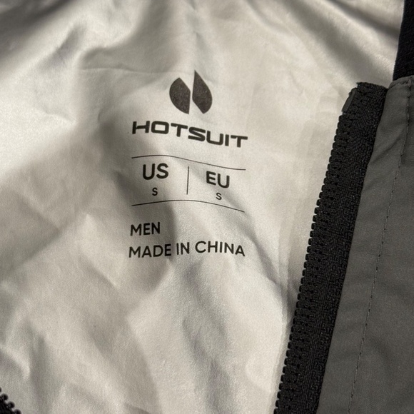 HotSuit Full Zip Hooded Sauna Sweat Jacket Men's Size Small Grey/Black - Picture 5 of 7